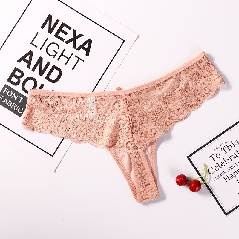 3 Pcs Panties Underwear Woman Lace Thong G-String Sexy Briefs Lingerie Woman Thong T-back Female Underwear For Woman Underwear