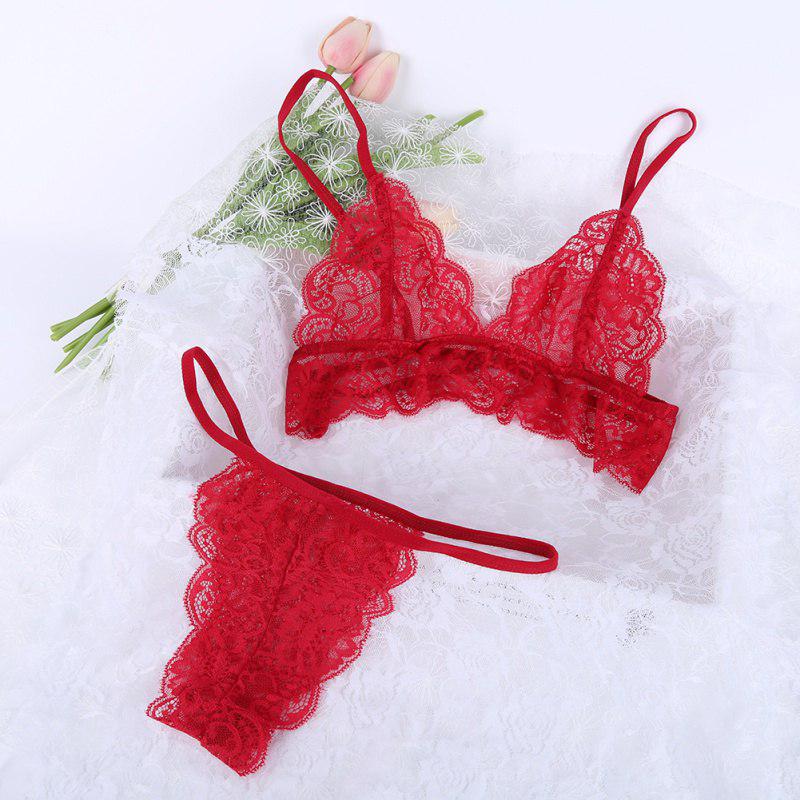 French Style Sexy Bra Women Lingerie Porno Lace Transparent Bralette Seamless Deep V Brassiere Wireless Bras Thin Sexy Underwear