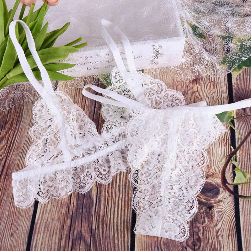 French Style Sexy Bra Women Lingerie Porno Lace Transparent Bralette Seamless Deep V Brassiere Wireless Bras Thin Sexy Underwear