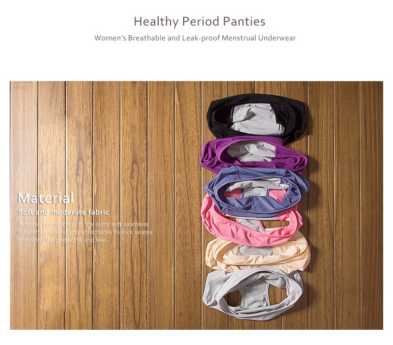 DULASI 3pcs Leak Proof Menstrual Panties Physiological Pants Women Underwear Period Comfortable Waterproof Briefs Dropshipping