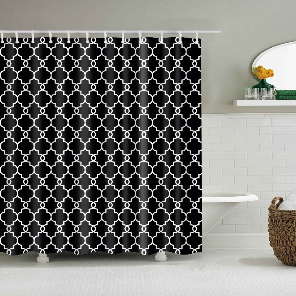 Waterproof Geometric Pattern Shower Curtains