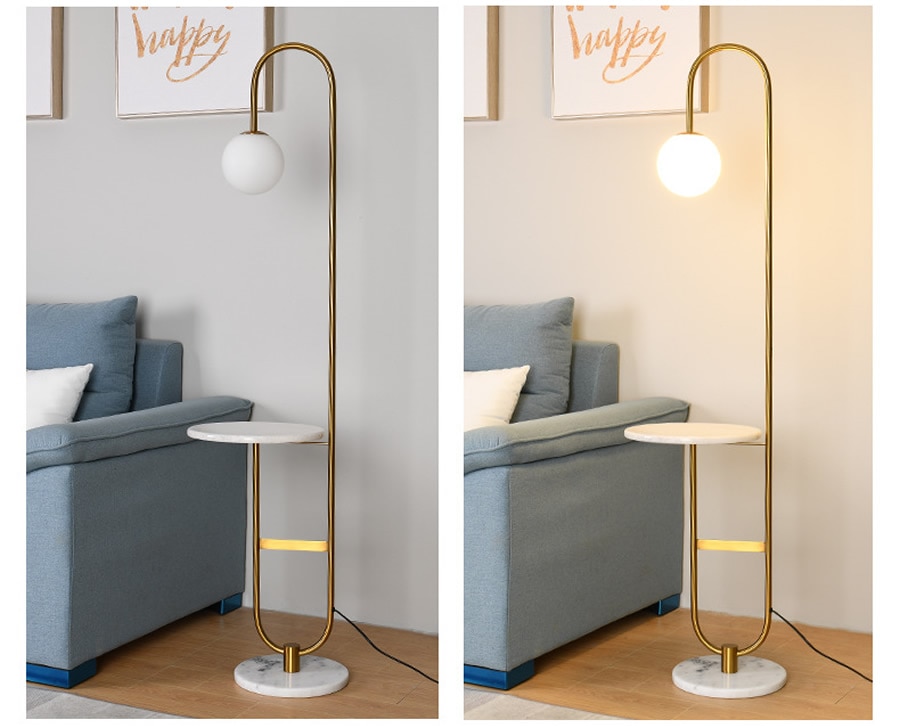 Modern Floor Lamp with Round Table - Sage Design Group - Annette Sage, CEO