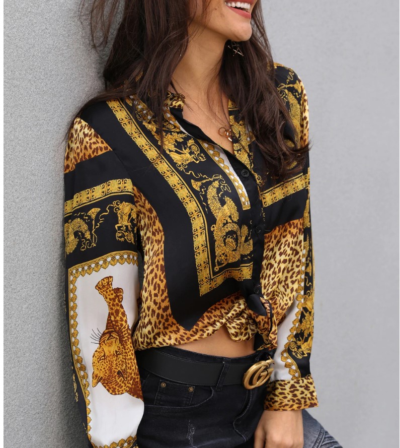 Women's Leopard Print Blouse Women's Leopard Print Blouse