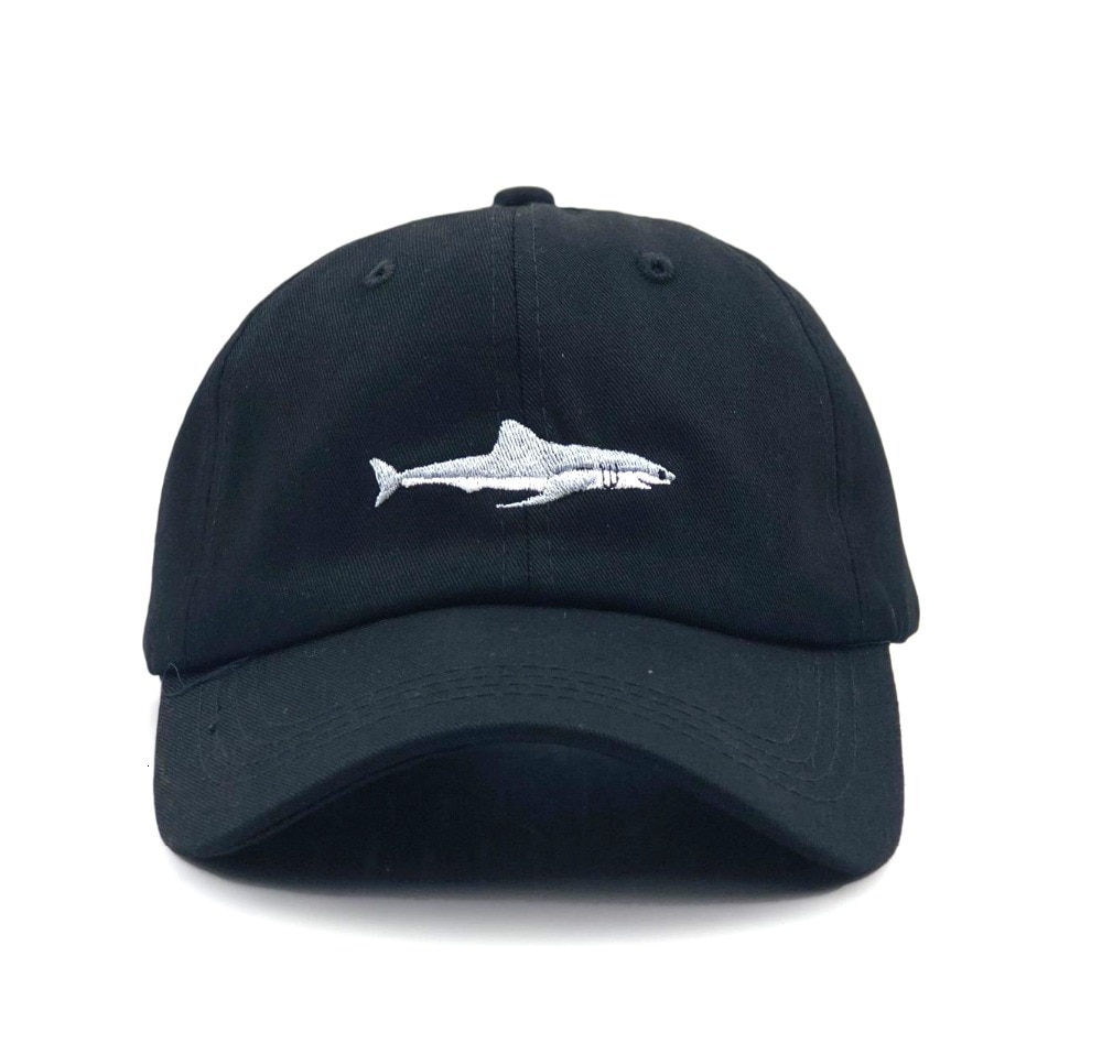 Men's Shark Embroidered Cotton Cap