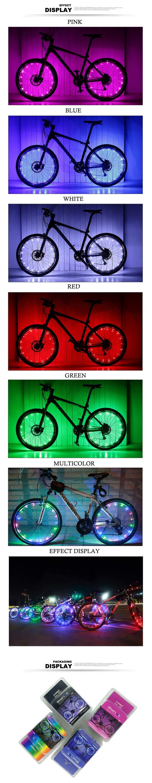 Waterproof Colorful Bright Bicycle LED Lights 20 Pcs Set Waterproof Colorful Bright Bicycle LED Lights 20 Pcs Set