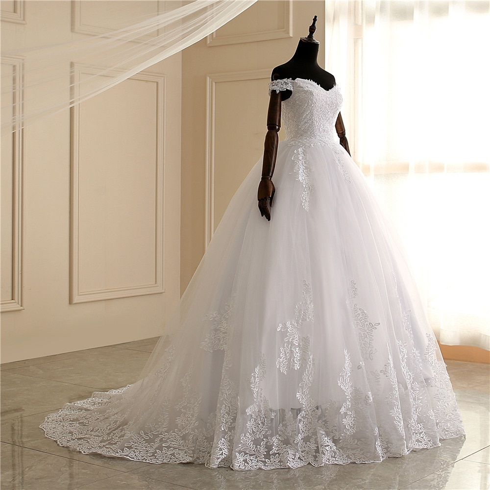 Luxury Off Shoulder Wedding Dress for Women