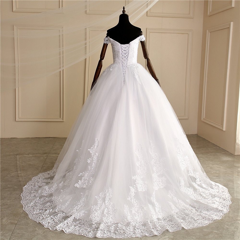 Luxury Off Shoulder Wedding Dress for Women