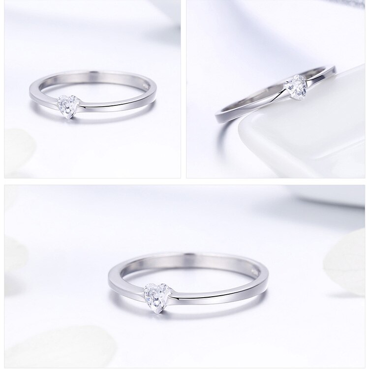 Women's Romantic 925 Sterling Silver Ring for Wedding
