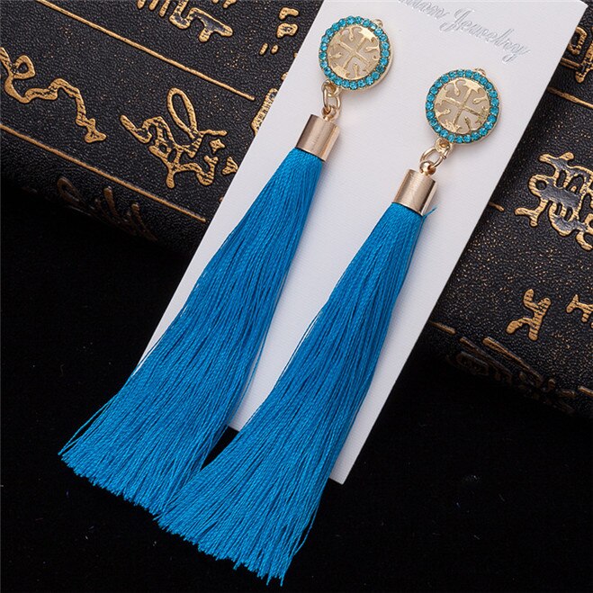 Bohemian Women's Crystal Tassel Earrings Bohemian Women's Crystal Tassel Earrings
