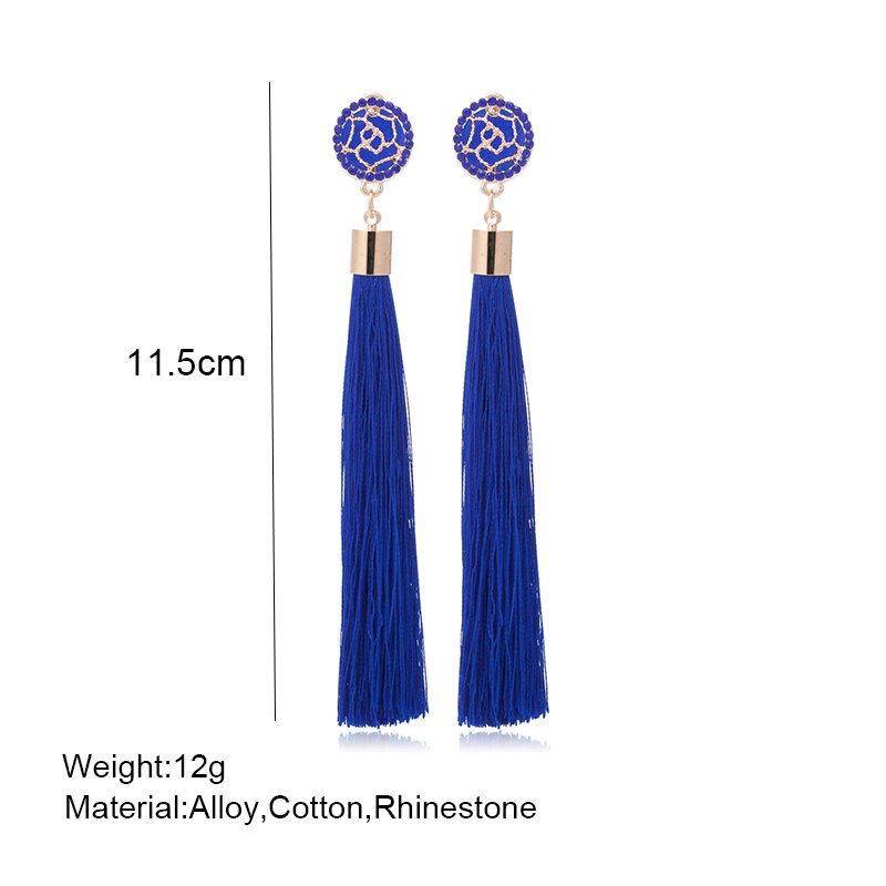 Bohemian Women's Crystal Tassel Earrings Bohemian Women's Crystal Tassel Earrings
