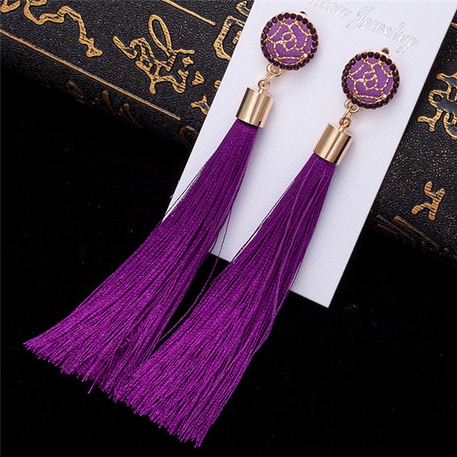 Bohemian Women's Crystal Tassel Earrings Bohemian Women's Crystal Tassel Earrings