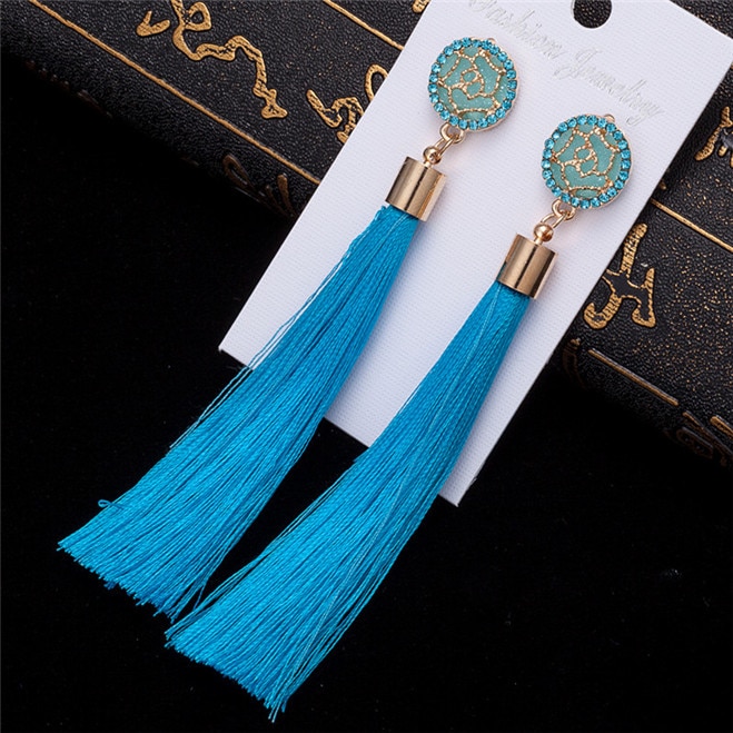 Bohemian Women's Crystal Tassel Earrings Bohemian Women's Crystal Tassel Earrings