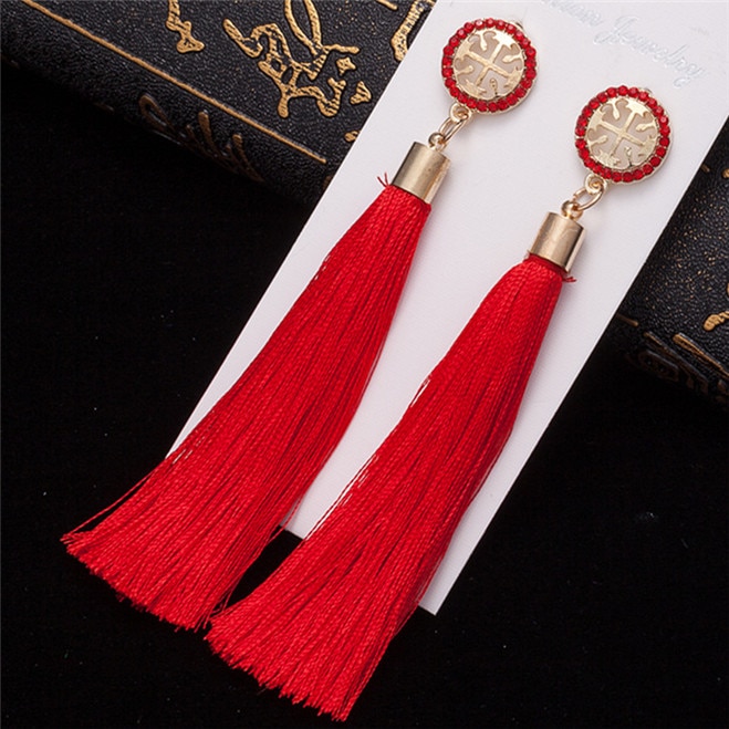 Bohemian Women's Crystal Tassel Earrings Bohemian Women's Crystal Tassel Earrings