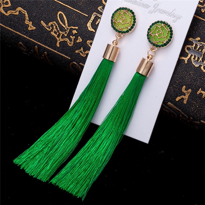 Bohemian Women's Crystal Tassel Earrings Bohemian Women's Crystal Tassel Earrings