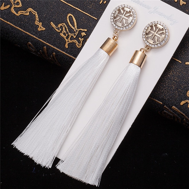 Bohemian Women's Crystal Tassel Earrings
