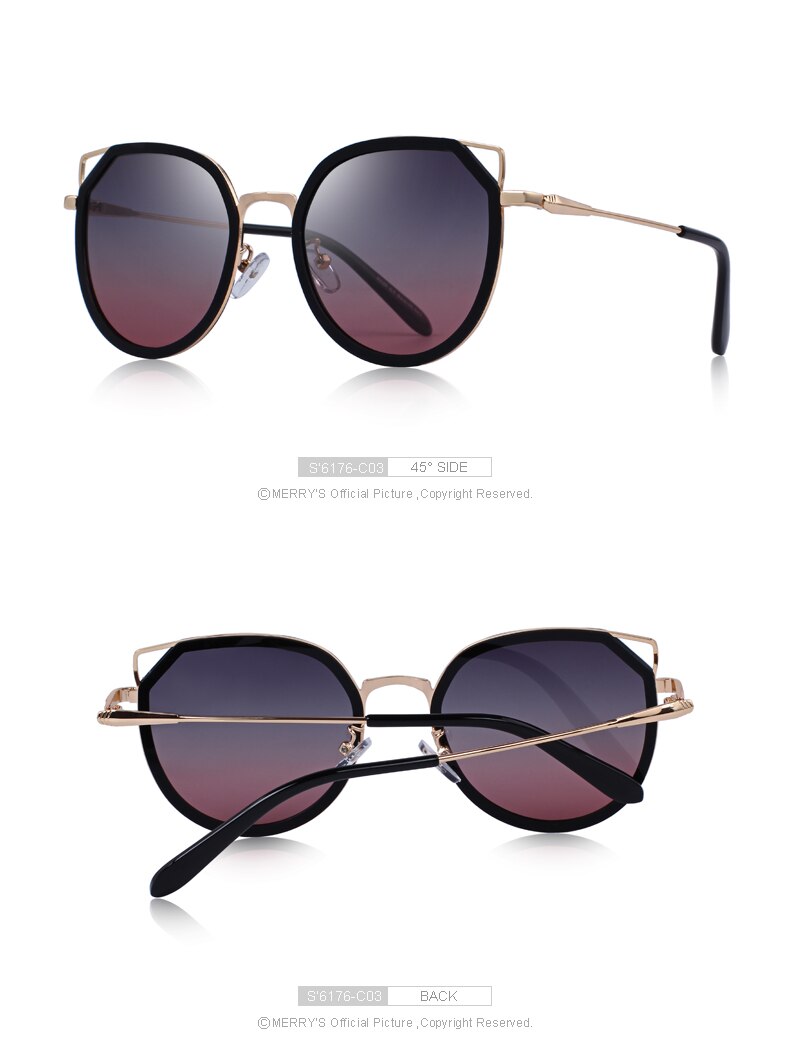 Women's Fashion Cat Eye Polarized Sunglasses