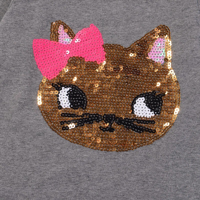 Girls' Cute Printed Cotton Clothes Set