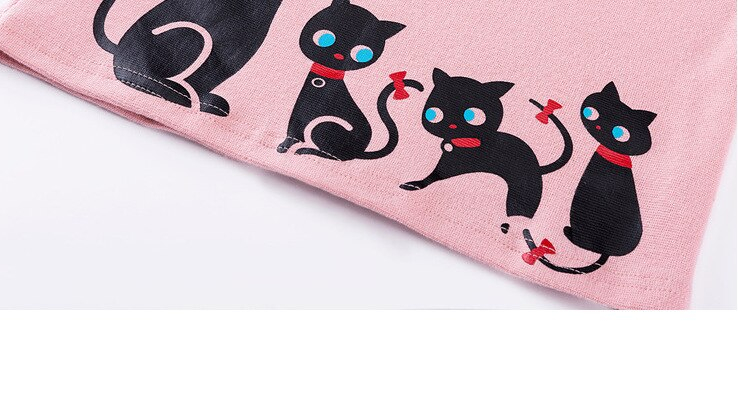 Girls' Cute Printed Cotton Clothes Set