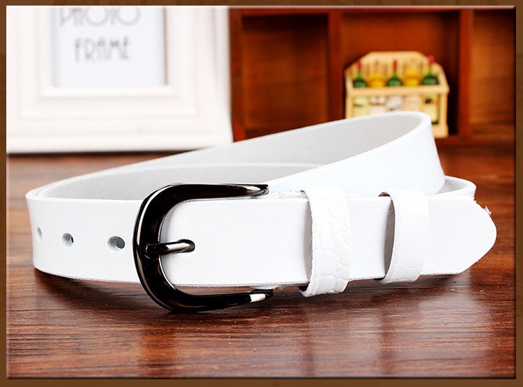 Leather Belt with Metal Buckle