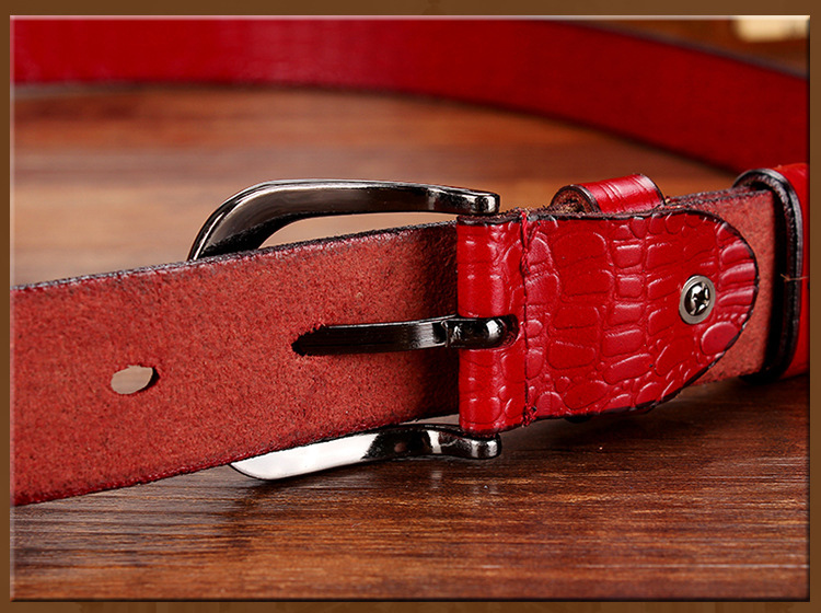 Leather Belt with Metal Buckle