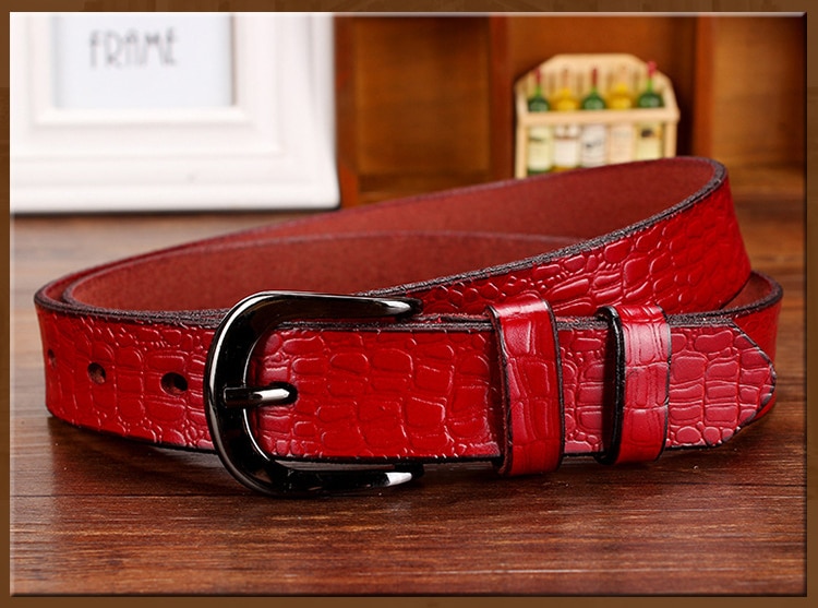 Leather Belt with Metal Buckle