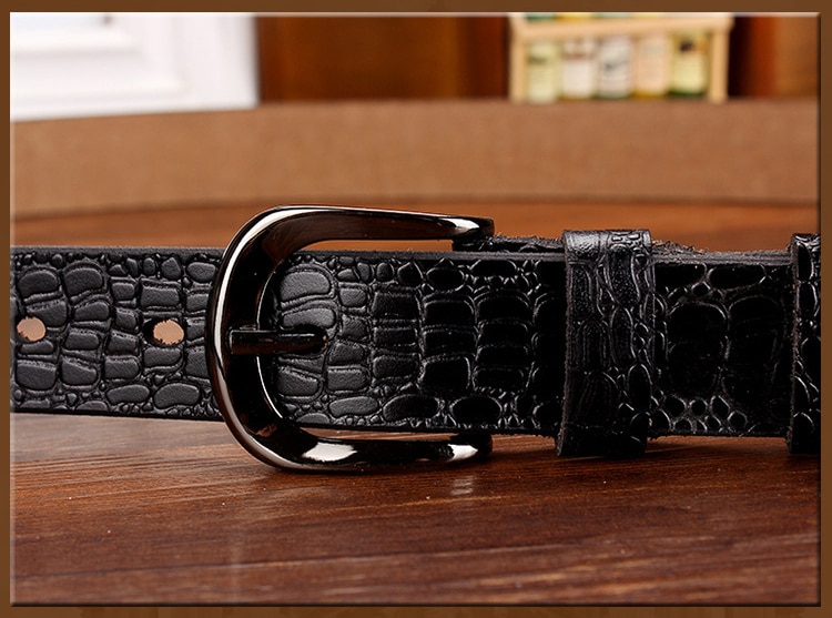 Leather Belt with Metal Buckle