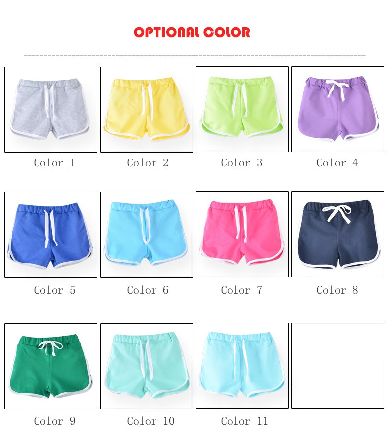 Girls' Sports Cotton Shorts