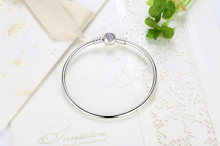Minimalist Heart Bead Silver Bracelet