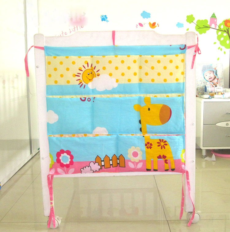 Useful Lovely Painted Cotton Cot Organizer