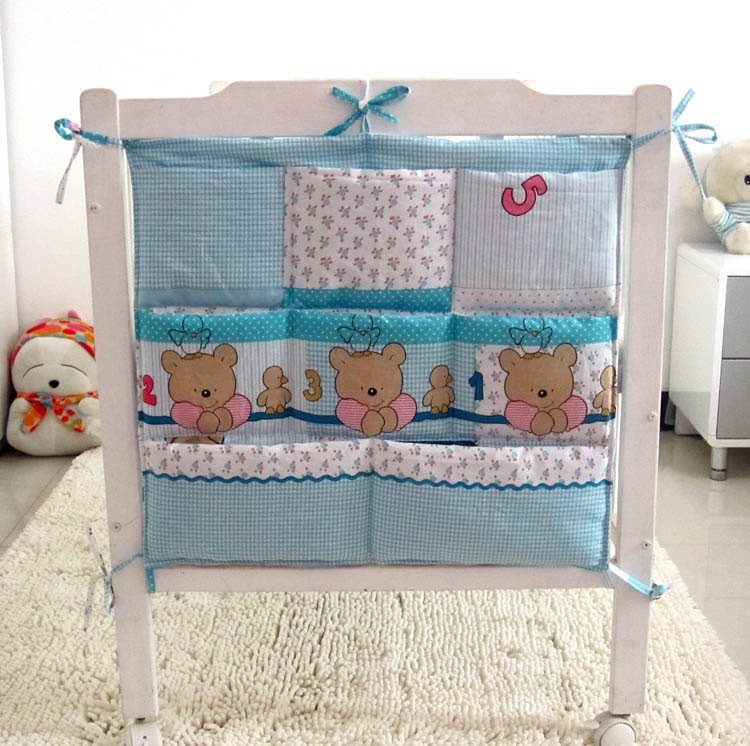 Useful Lovely Painted Cotton Cot Organizer