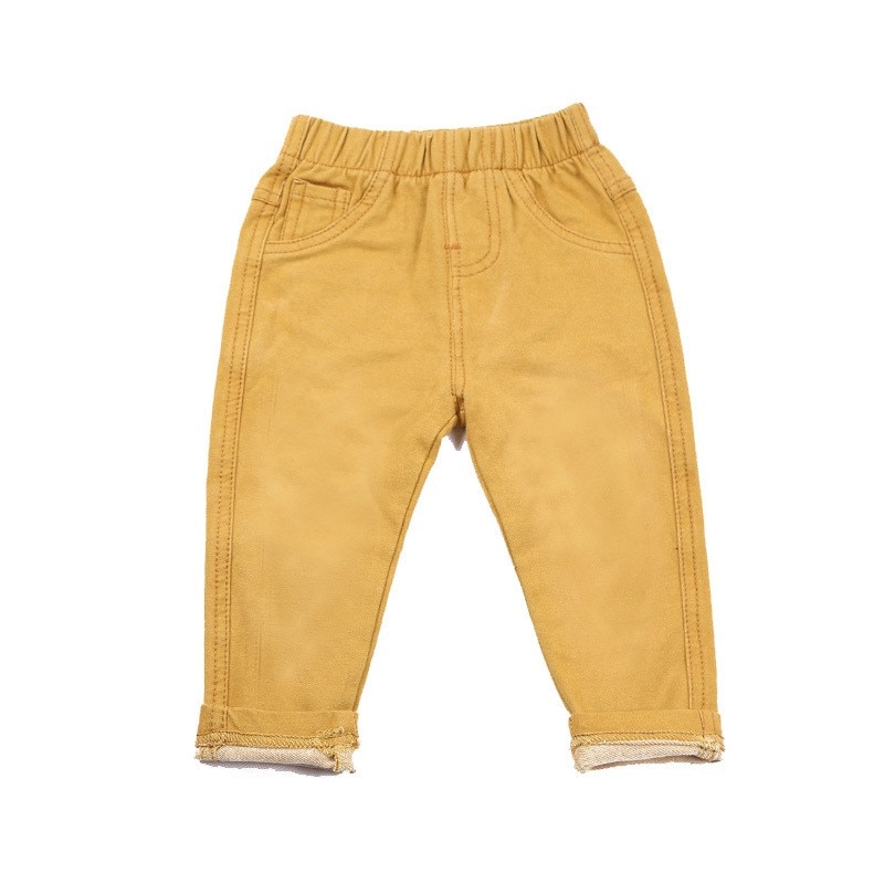 Boy's Bright Cotton Pants with Elastic Waist