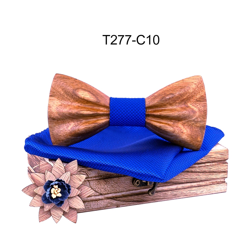 Boy's Fashion Wooden Bow Tie Set