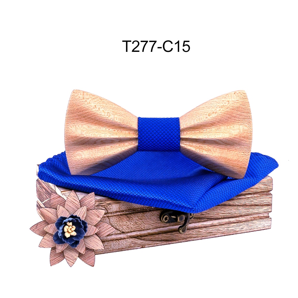 Boy's Fashion Wooden Bow Tie Set