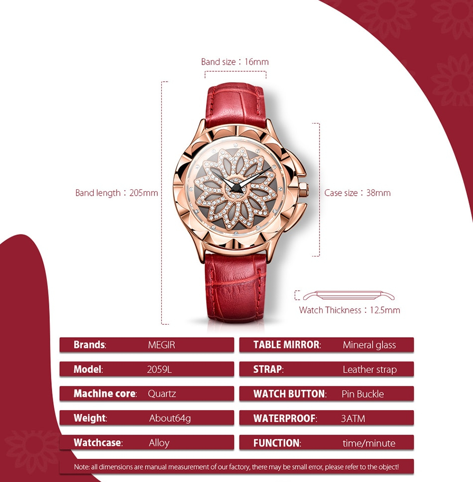 Women's Crystal Flower Watches