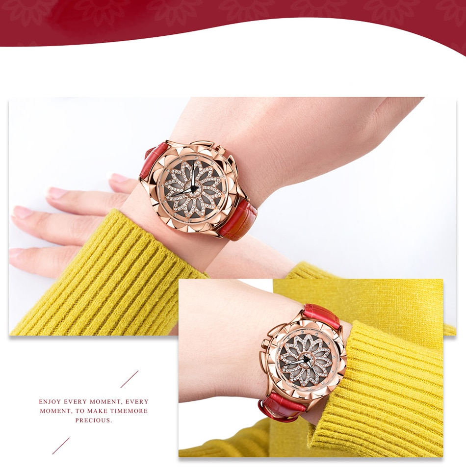 Women's Crystal Flower Watches