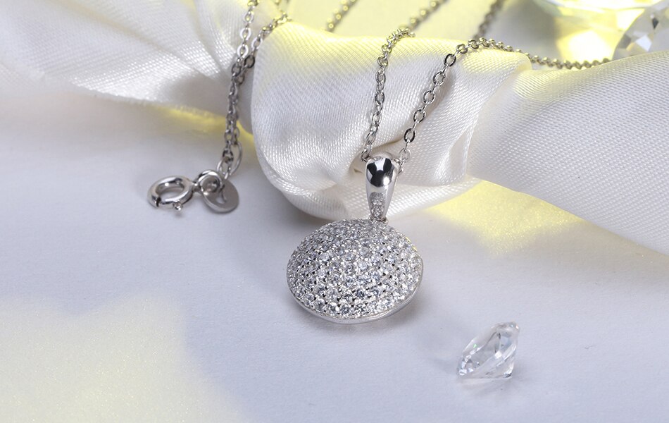 Women's Round Crystal Zircon Sterling Silver Jewelry Set
