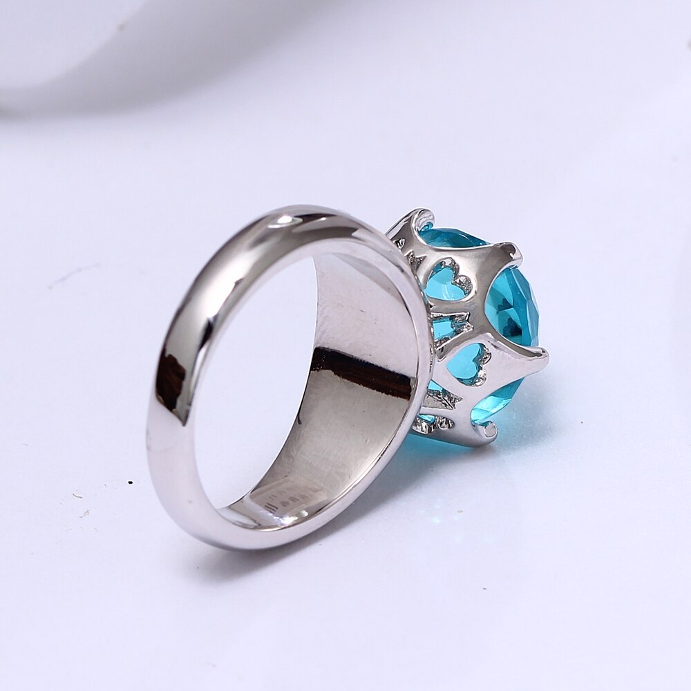 Women’s Fine Ring with Blue Crystal