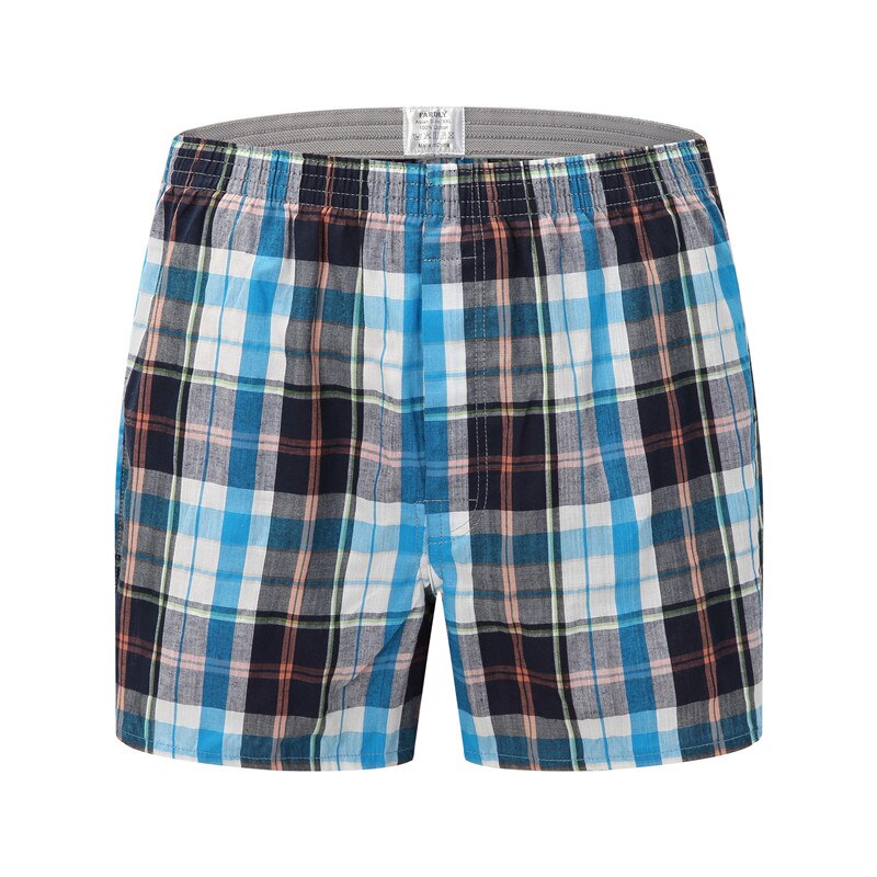 Men's Cotton Plaided Boxers