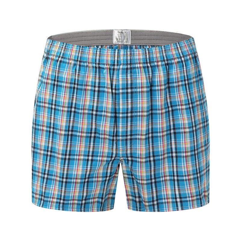 Men's Cotton Plaided Boxers