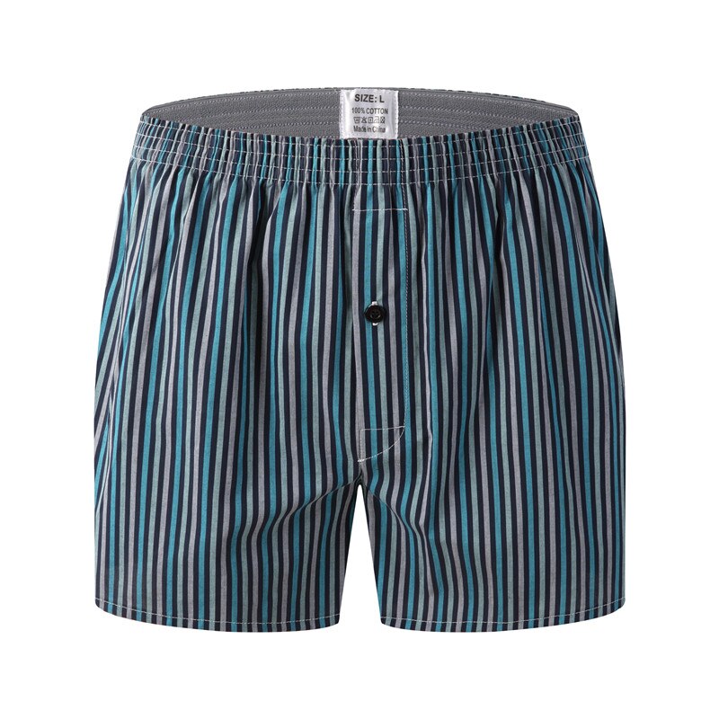 Men's Cotton Plaided Boxers