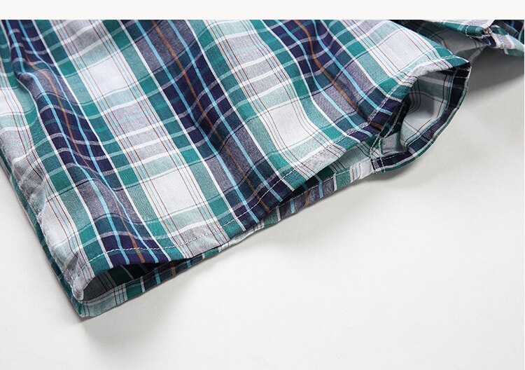 Men's Cotton Plaided Boxers