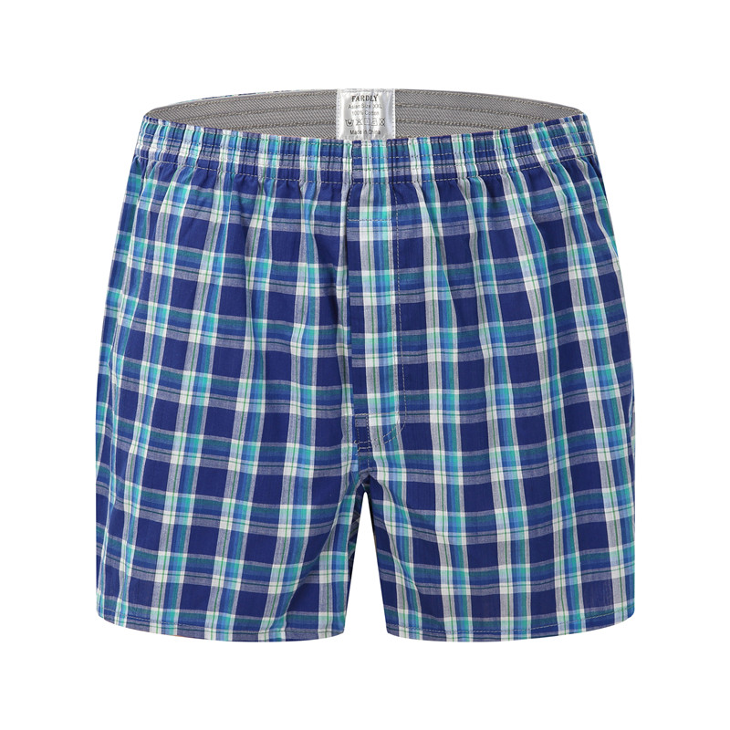 Men's Cotton Plaided Boxers