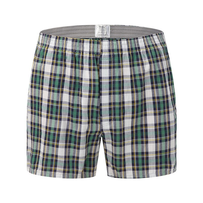 Men's Cotton Plaided Boxers