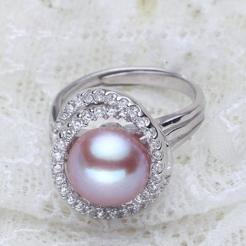 Elegant Big 925 Silver Pearls Women's Jewelry 4 pcs Set