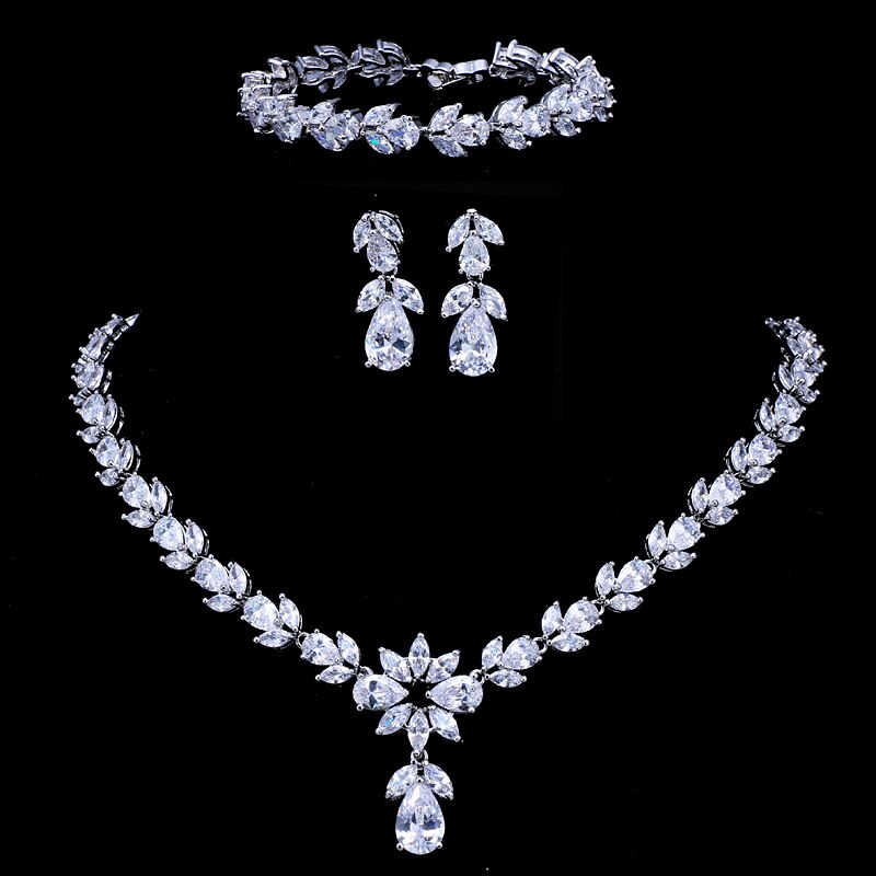 Luxury Zircon Wedding Jewelry Set for Women