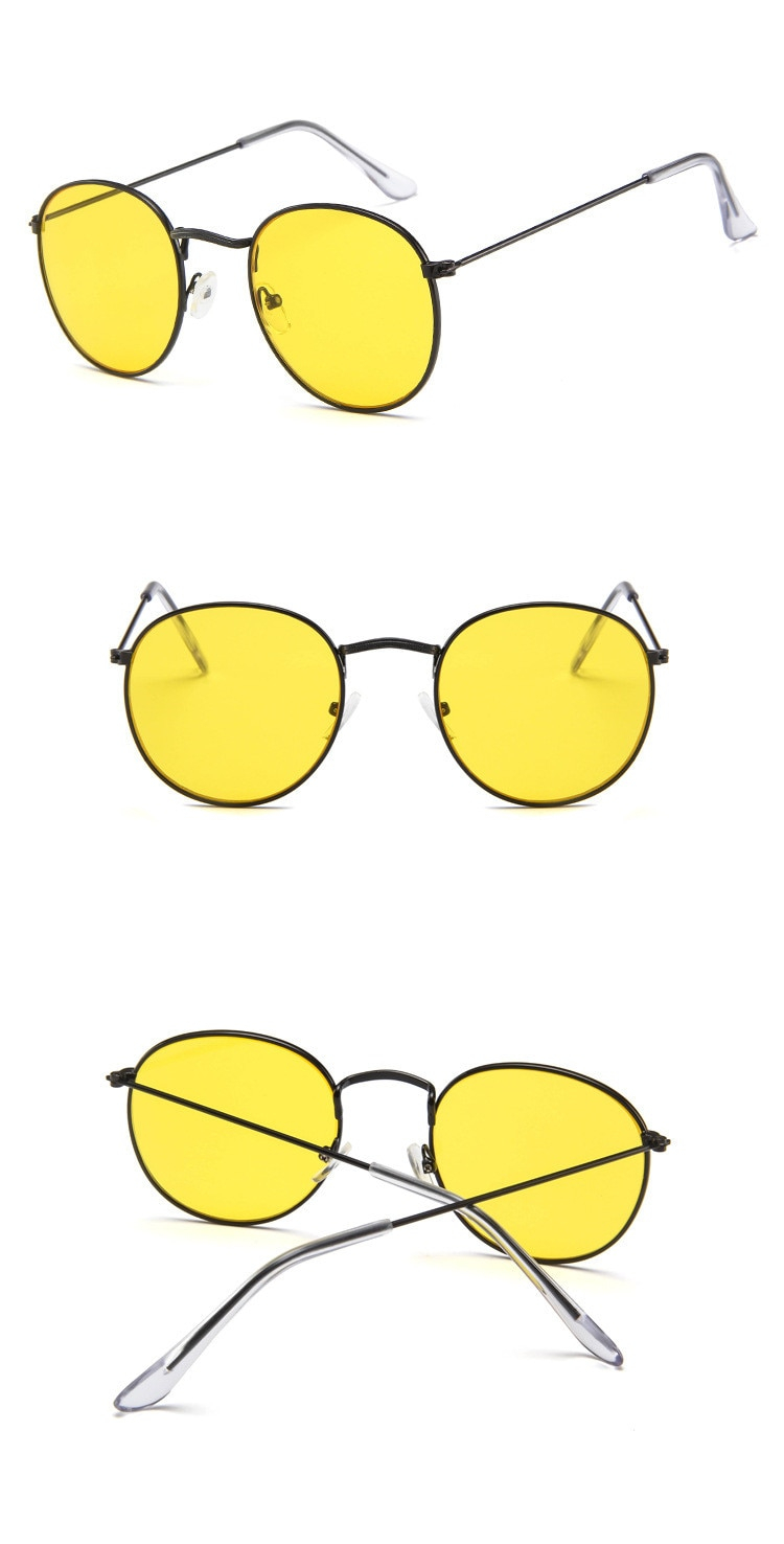 Unisex Retro Mirror Round Sunglasses