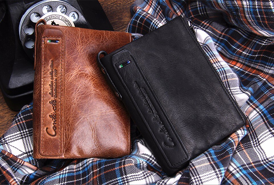 Men's Leather Wallet with Zipper Men's Leather Wallet with Zipper