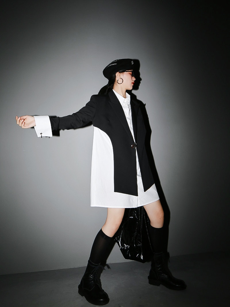 Open Back Cross Front Blazer