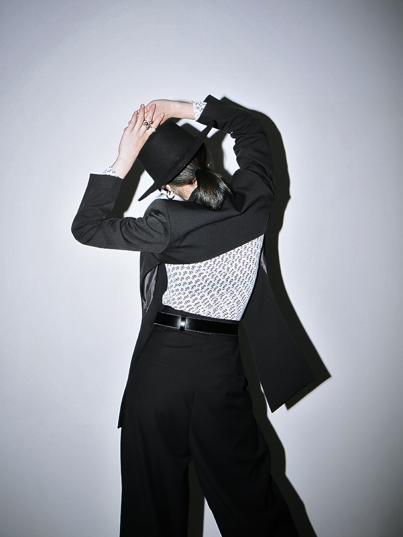Open Back Cross Front Blazer
