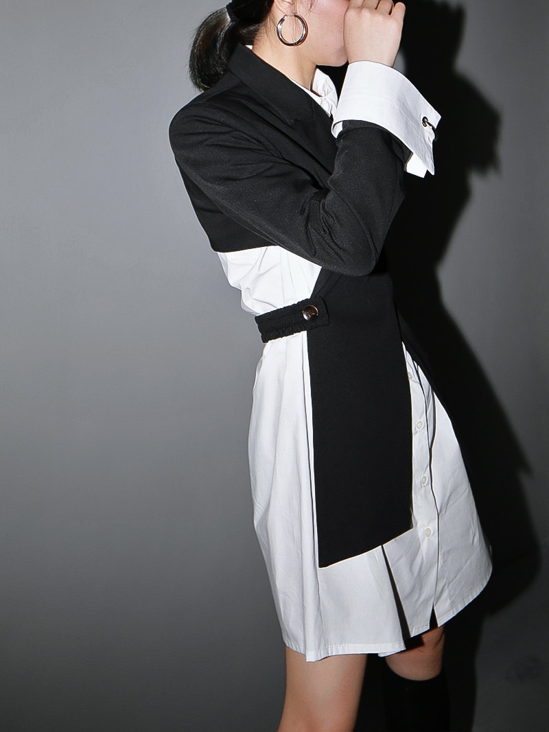 Open Back Cross Front Blazer